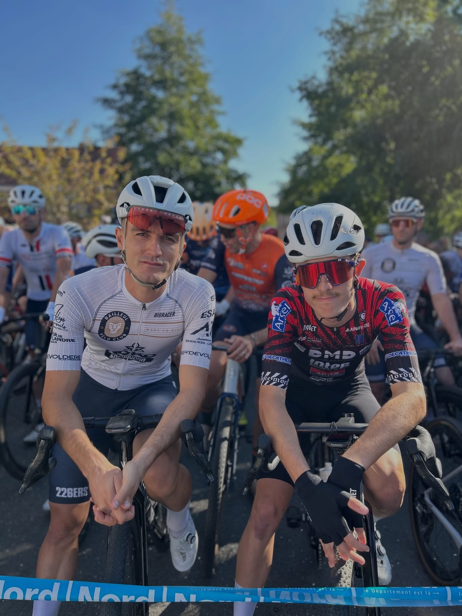 Championnat du Nord de gravel à Attiches, coureurs du Bailleul Vélo Club