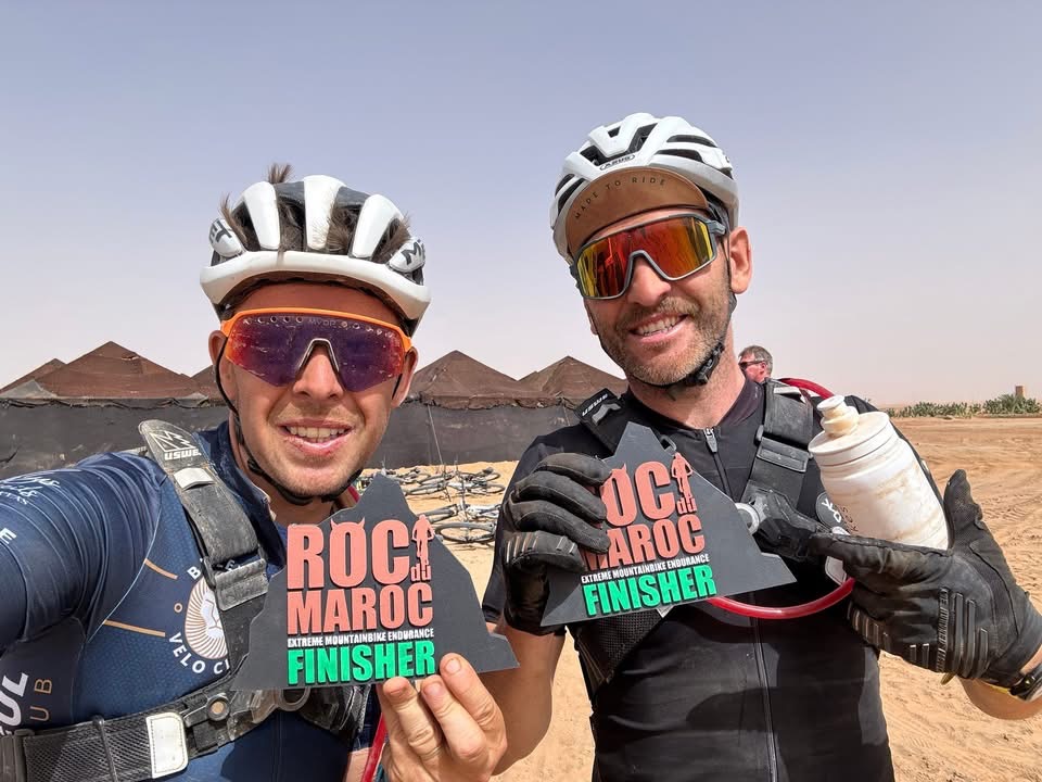 Hans Outreman et son binôme, finishers du Roc du Maroc