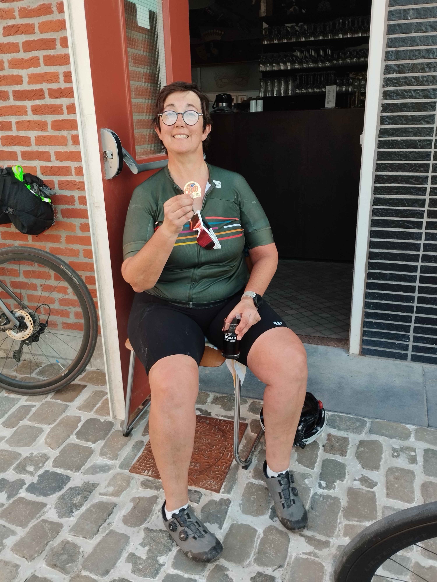 Marylène Cleenewerck avec sa médaille de brevet